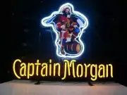 24"x20" Captain Morgan Original Spiced Rum Neon Sign Lamp Light Visual Decor L