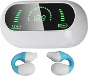 Clip on Earbud - Open Ear-Wireless bluetooths, 8.4cm Sports Ear Buds - 300mA Battery Clip-onssss Running Headphones - Sweatproof & Wireless Earphones with Charging Case for Work, Runnings & Outdoor