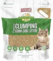 Nature's Miracle Clumping Corn Litter, Fast Clumping Formula, High Absorbency, Bio-Enzymatic Formula, Dust Free, Environmental Friendly, 4.5kg