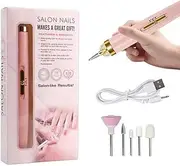 Electric Nail Drill Kit, Portable Electric Nail File Set, Professional Nail Drill Machine Manicure Pedicure Tools for Nail Grind Trim Polish