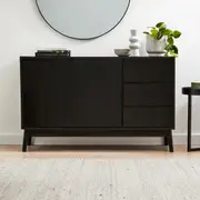 Thorne Buffet Unit with Adjustable Shelves - Black