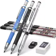 11 Piece Mechanical Pencil Set 2.0Mm With Colored Leads Eraser Sharpener