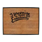 Promise To Move Out Eventually - Funny Novelty Doormat Man Cave Floor mat