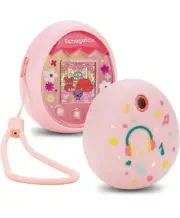 Pink Soft Silicone 3D Case Cover Lanyard for Tamagotchi Pix Pet Game with Strap