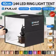 PULUZ 40CM Photo Studio Light Box Adjustable LED Lighting Backdrops Portable