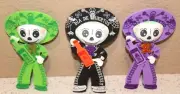 DIA DE MUERTOS MARIACHI PARTY SUPPLY DECORATION FOAM FIGURES 10 PACK HALLOWEEN