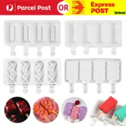4 Cell Silicone Frozen Ice Cream Mold Juice Popsicle Maker Ice Lolly Mould Kids