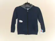 Hanes boys Hoodie EcoSmart Full-Zip Navy Blue Size: Medium New with tag