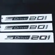 3x Chrome Silver XDrive 20i Plastic Emblem Decal Sticker Badge N20 Turbo Edition (for: MG)