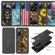 Rugged Dual Layer Shockproof Case Holster Clip Cover for Samsung Galaxy S20 FE