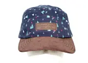 VINEYARD VINES Slalom Print 5 Panel SKI Slope Apres Hat Navy Blue Brown One Size
