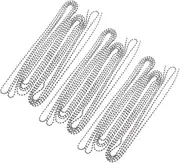 [KONTONTY] 3 Set Stainless Steel Bead Chain with Connectors for DIY Keychains Dog Tags and Pendant Necklaces