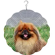Pekingese Dog Breed Wind Spinner, yard decoration, dog wind spinner