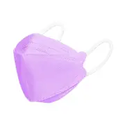 Catzon 50 Pcs Adults Face Masks 4-Ply Breathable 3D Design Shape Face Masks-Light Purple