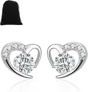 [KGDUYC] Silver 925 Small Earrings for Women - Set of Sterling Silver Stud Earrings with Zirconia - Jewellery Gifts for Girls