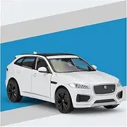 Scale Finished Model Car 1:24 Scale for Jaguar F-Pace SUV Simulation Alloy Diecast Car Model Miniature Vehicle Souvenir Die-cast Vehicle(White)