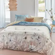 Bedding House Isabelle Light Blue Cotton Sateen Quilt Cover Set King