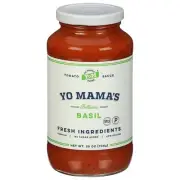 Yo Mamas Foods Tomato Basil Sauce 25 oz (Pack Of 6)