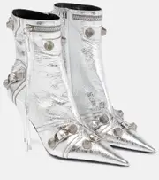[Balenciaga] Balenciaga Cagole leather ankle boots AU 7 silver