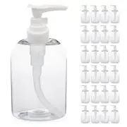 24Pcs Empty Bottle Liquid Soap Dispenser Pump Lotion Refillable Plastic Jar 11Oz