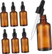 Gatuida 12pcs Retro Brown Glass Essential Oil Bottles Stylish Women Container with Dropper for Travel and Decoration