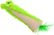 LIGHTAOTAO Interactive Cat Catnip Stuffed Plush Frog with Crinkle Paper Lightweight Chew for Cats Engaging Stimulate Play and Boredom