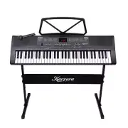 NNEDPE 61-Key Electronic Piano Keyboard 75cm with Stand - Black
