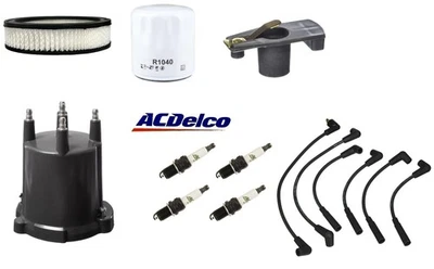 Tune Up Kit Filter Cap Rotor Wire OEM Spark Plugs For JEEP CJ7 L4 2.5L 1984-1986 (for: Jeep)