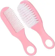 CATIEBYE Infant Care Kit Baby Brush Set Comb Massage Brush for Newborns Gentle Detangler