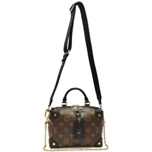 【Louis Vuitton 路易威登】M45571 限量經典PETITE MALLE SOUPLE行李箱手提/斜背包(全新展示品-棕色)