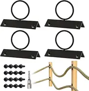 Nankoyal Decorative Ring Rope Supports Holders - Rope Fencing Support Holder,Wall Mount Hanger Sturdy Versatile Hardware for Docks Decks Stair Gardens