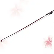 JEWEDECO Student Violin Bow 1/4 Size Octagonal Brazilwood Stick Ebony Parts Practice Mute Ready