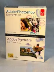 Bundle Adobe Photoshop Elements 10 + Adobe Premiere Elements 10, NEW from 2007