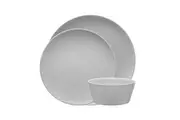 Noritake Grey on Grey Swirl 12 Piece Dinner Setting for 4