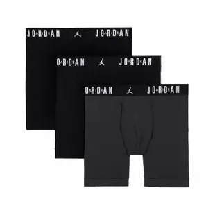 【NIKE 耐吉】內褲 Jordan Flight Boxer Brief 男款 灰 黑 針織 彈力 運動內褲 喬丹(JD2413048AD-001)