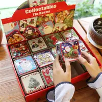 在飛比找蝦皮商城精選優惠-12pcs聖誕小方盒馬口鐵盒包裝禮品盒禮物烘焙餅乾盒鐵糖盒