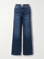 [FRAME] FRAME - Le Slim Palazzo High-rise Wide-leg Jeans - Dark denim - 30 30 Blue