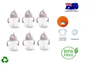 300ml BPA-Free Plastic Straw Wide-Neck baby Sippy Cup/Learner Cup (6months Plus)
