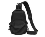 black*Sling Crossbody Backpack Shoulder Bag for Men Women, Lightweight One Strap Backpack Sling Bag