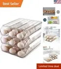 Large Capacity Egg Holder Automatic Rolling Egg Storage Container for Fridge