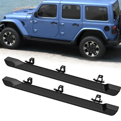 2Pcs Runing Boards Side Step Nerf Bar for Jeep Wrangler JL 4 Door 2018-2025