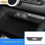 Carbon Fiber USB Power Socket Panel Cover Trim Fit For Honda Accord 2023-2025