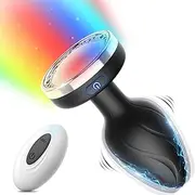 Vibrating Butt Plug, DANKIS Plug with Flashing Light Base, Sex Toys for Men Vibrator, Prostate Massager Adult Toys for Men's Sex, Toys/Woman Sex Vibrator for Her Adult Pleasure