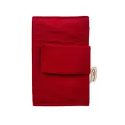 Sewing Craft Crochet Knit Organiser Fabric Pouch Zip Compartment Medium Burgundy