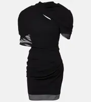[Jacquemus] Jacquemus Castagna draped chiffon minidress UK 12 black