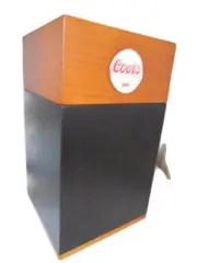 COORS LIGHT BEER Urn for Ashes Modern Wooden Adult Cube Black Brown