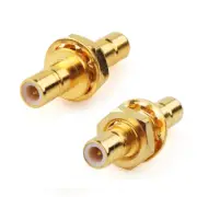 2-Pack SMB to SMB Jack Male Bulkhead RF Coaxial Connector Adapter for DAB Radio