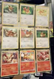 Pokemon Card/Tarjeta 6 Eevee, 3 Flareon Cards (FREE S/H in USA)