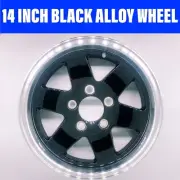 14 INCH KOYA BLACK ALLOY WHEEL FORD 5 STUD