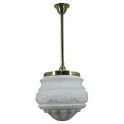 Premier Opal Matt 12&quot; Shade w 3/4&quot; x 1/2m Rod Pendant